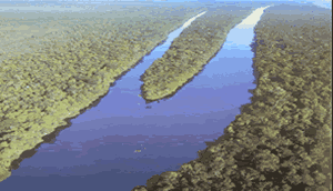The existence of parallel coastal banks has given rise to the formation of lakes, channels and marshes.